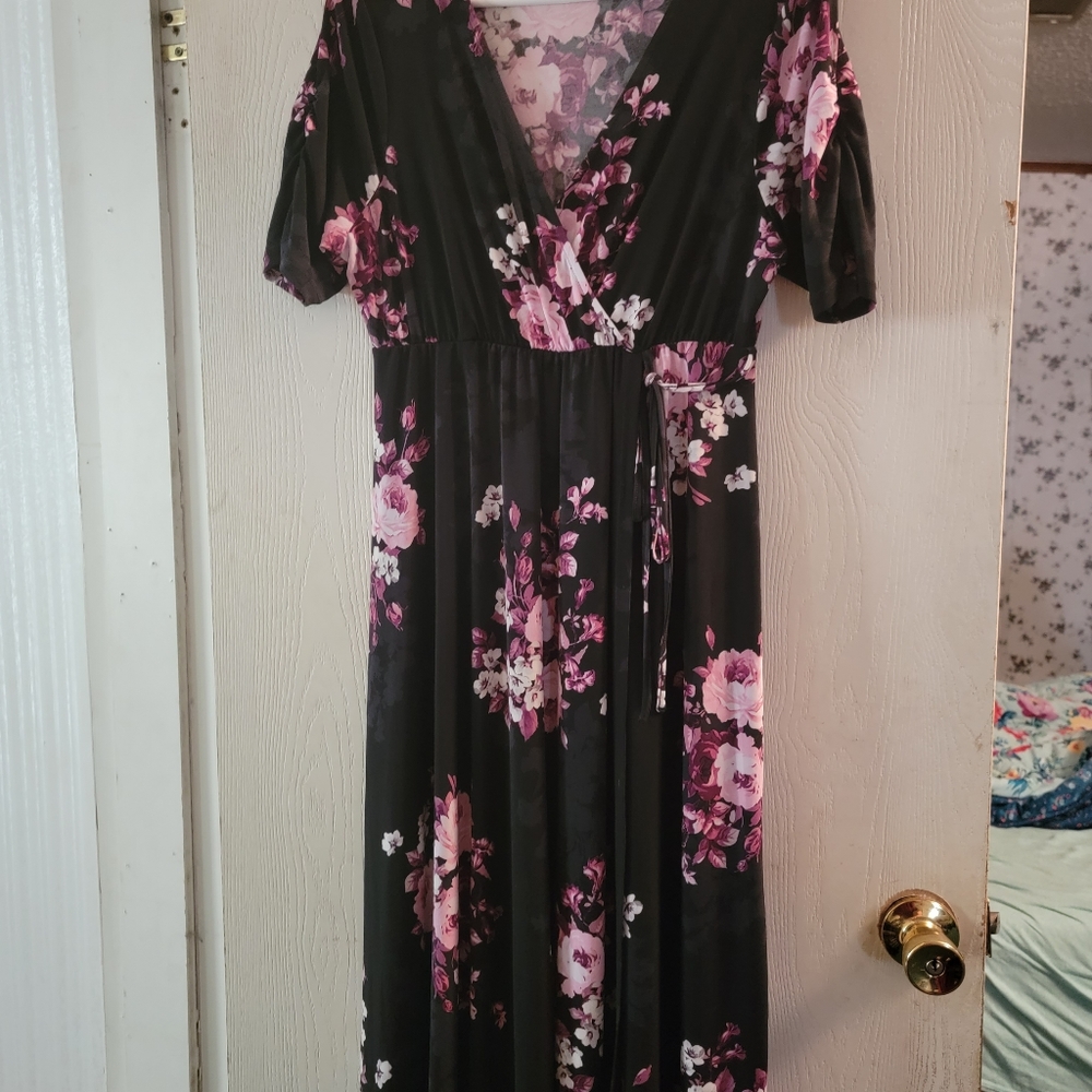 Black knee length dress
